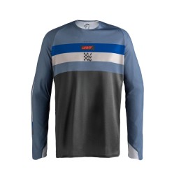 Camiseta Leatt Moto 4.5 Enduro - LB50270005 S / Stripe Ocean Gris