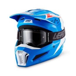 Kit Casco + Gafas Leatt Moto 3.5 Azul - LB102700042