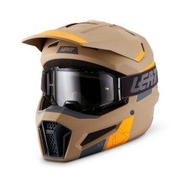 Kit Casco + Gafas Leatt Moto 3.5 XS / Marrón Khaki