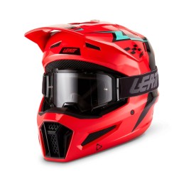 Kit Casco + Gafas Leatt Moto 3.5 XS / Rojo