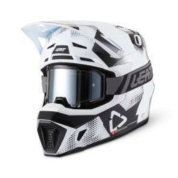 Kit Casco + Gafas Leatt Moto 7.5 XS / Camo Negro/Blanco