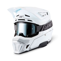 Kit Casco + Gafas Leatt Moto 7.5 Cardo Magic Blanco - LB102700012