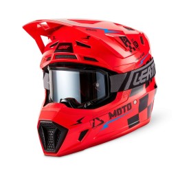 Kit Casco + Gafas Leatt Moto 7.5 XS / Rojo