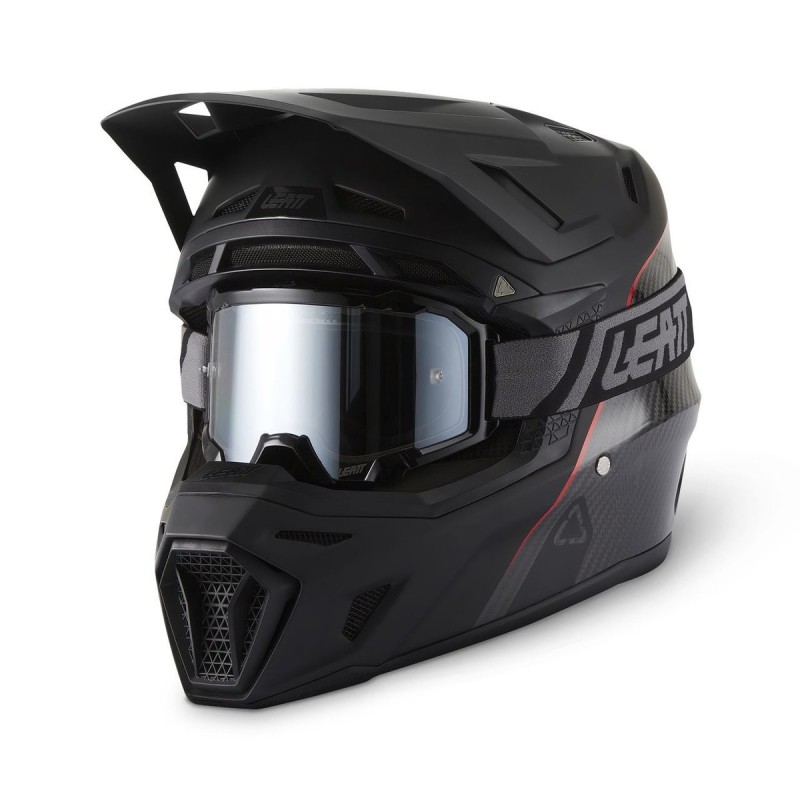 Kit Casco + Gafas Leatt Moto 9.5 Carbon FIM Negro