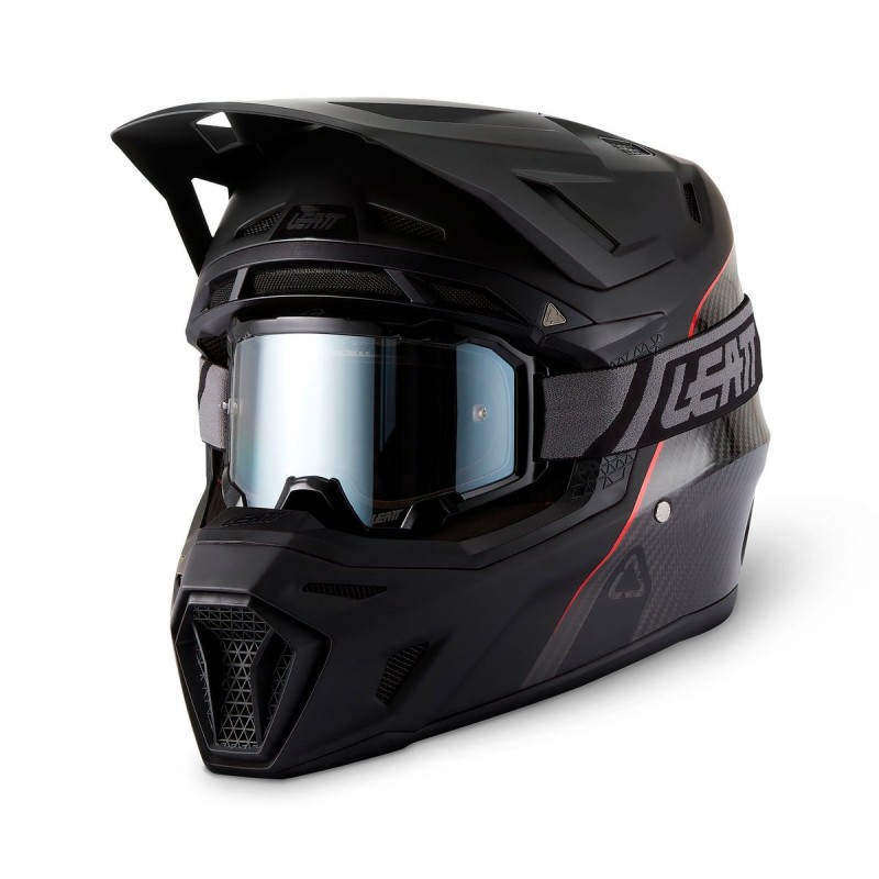 Kit Casco + Gafas Leatt Moto 9.5 Carbon Negro - LB102700014