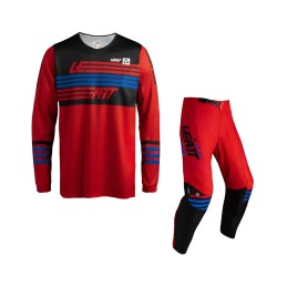 Kit Equipación Leatt Moto 3.5 Mini XXS / Stripes Rojo