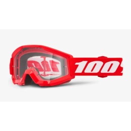 Gafas 100% Strata Mini Rojo/Blanco - lente transparente