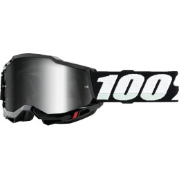 Gafas 100% Accuri 2 Junior Negro/Blanco/Ahumado - lente espejo plateado