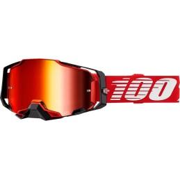 Gafas 100% Armega Negro/Rojo - lente espejo rojo