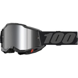 Gafas 100% Accuri 2 Negro/Gris/Plateado - lente espejo plateado
