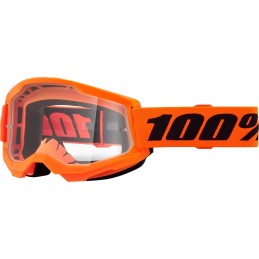 Gafas 100% Strata 2 Negro/Naranja - lente transparente