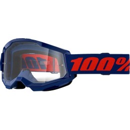 Gafas 100% Strata 2 Azul oscuro/Rojo - lente transparente