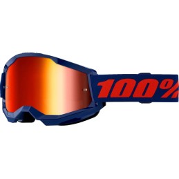 Gafas 100% Strata 2 Azul oscuro/Rojo - lente espejo rojo