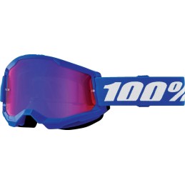 Gafas 100% Strata 2 Junior Azul/Rojo/Blanco - lente espejo azul rojo