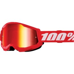 Gafas 100% Strata 2 Junior Rojo/Blanco - lente espejo rojo