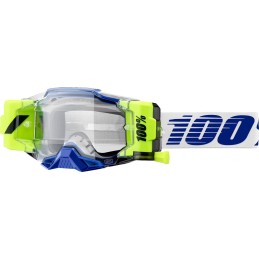 Gafas 100% Armega Forecast Azul/Blanco/Amarillo flúor - lente transparente