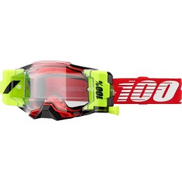 Gafas 100% Armega Forecast Rojo/Blanco/Amarillo flúor - lente transparente