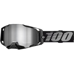 Gafas 100% Armega Negro - lente espejo plateado