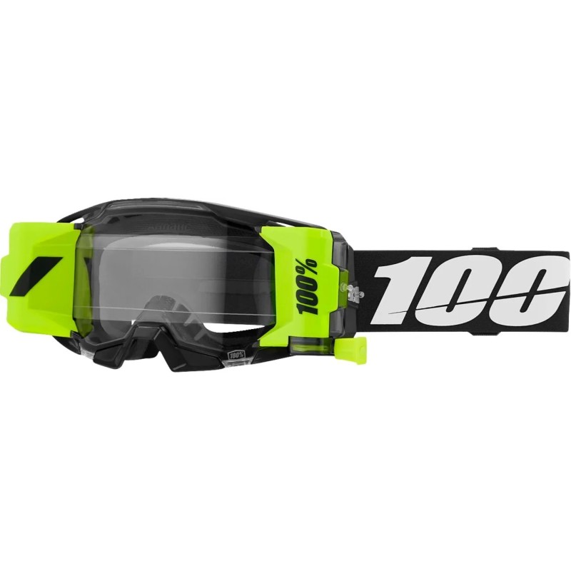 Gafas 100% ARmatic Forecast Negro/Blanco/Amarillo flúor - lente transparente