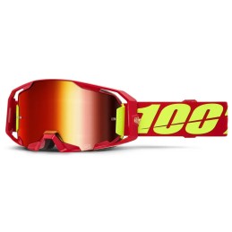 Gafas 100% ARmatic Rojo/Amarillo flúor - lente espejo rojo