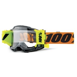 Gafas 100% Accuri 2 Forecast Roll-Off Negro/Naranja/Amarillo flúor - lente transparente