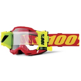 Gafas 100% Accuri 2 Forecast Roll-Off Rojo/Amarillo/Amarillo flúor - lente transparente