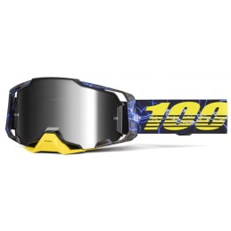 Gafas 100% Armega Negro/Azul/Plateado/Amarillo - lente espejo plateado