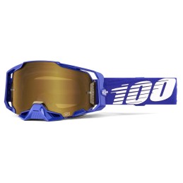 Gafas 100% Armega Azul/Dorado/Blanco/Bronce - lente espejo dorado