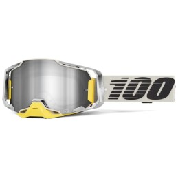Gafas 100% Armega Negro/Plateado/Blanco/Amarillo - lente espejo plateado