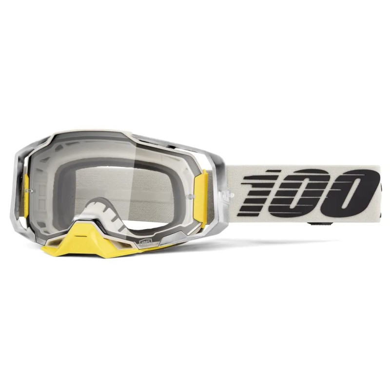 Gafas 100% Armega Plateado/Blanco/Amarillo - lente transparente
