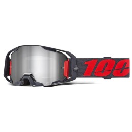 Gafas 100% ARmatic Negro/Rojo/Plateado - lente espejo plateado