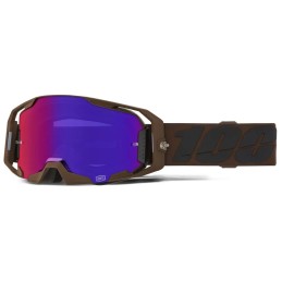 Gafas 100% ARmatic Negro/Marrón/Púrpura - lente espejo púrpura