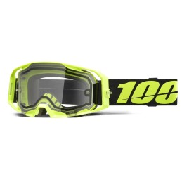 Gafas 100% ARmatic Enduro Dual Pane Negro/Transparente/Verde flúor - lente transparente