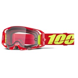 Gafas 100% ARmatic Enduro Dual Pane Rojo/Transparente/Amarillo flúor - lente transparente