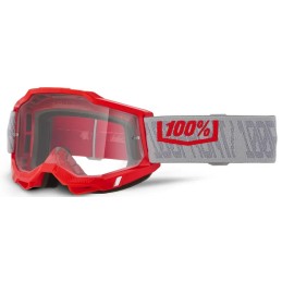 Gafas 100% Accuri 2 Gris/Rojo/Transparente/Gris oscuro - lente transparente