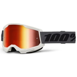 Gafas 100% Strata 2 Negro/Rojo/Blanco/Gris oscuro - lente espejo rojo