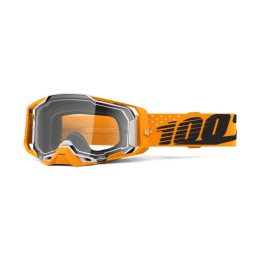 Gafas 100% Armega Invicto Negro/Naranja/Transparente/Blanco - lente transparente