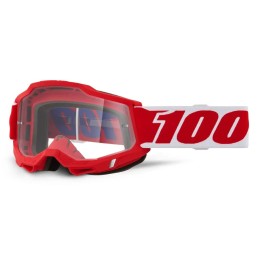Gafas 100% Accuri 2 Rojo/Blanco - lente transparente