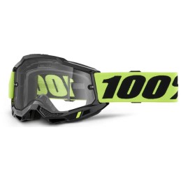 Gafas 100% Accuri 2 Enduro Moto Negro/Verde flúor - lente transparente