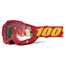 Gafas 100% Accuri 2 Enduro Moto Rojo/Amarillo - lente transparente