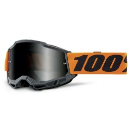 Gafas 100% Accuri 2 Sand Negro/Ahumado/Gris oscuro/Naranja - lente ahumado