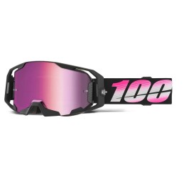 Gafas 100% ARmatic Bodino Negro/Blanco/Rosa - lente espejo rosa