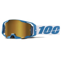 Gafas 100% ARmatic Tuckwell Cian/Blanco/Dorado - lente espejo dorado