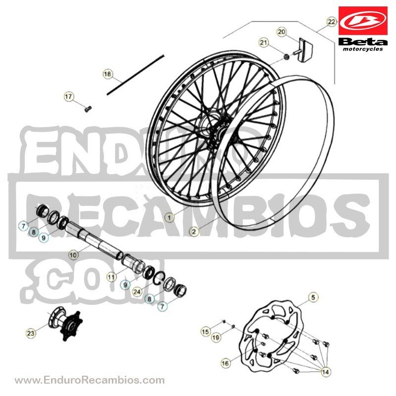 SALVACAMARA 750X25-21 RR-4T / RR 125" - 1538200000