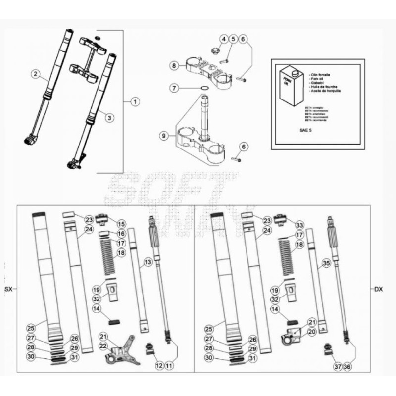BRAZO HORQUILLA SX RR RACING MY 20 - 040340078061