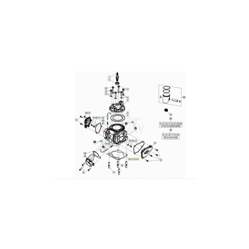 JUNTA BASE CILINDRO SPESS. 0,40 MM - 026110260000