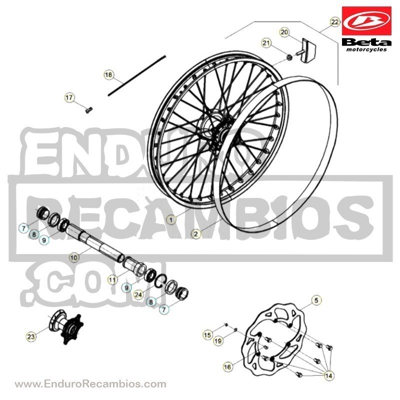 SALVACAMARA 750X25-21 RR-4T / RR 125" - 1538200000