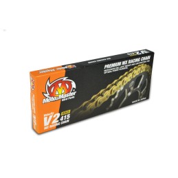 Cadena MX V2 paso 415 130 eslabones con clip Moto-Master GasGas