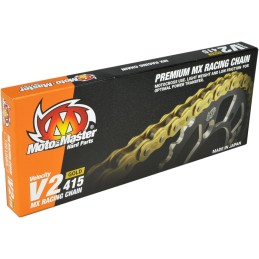 Cadena MX V2 paso 415 130 eslabones con clip Moto-Master GasGas