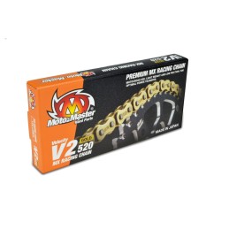 Cadena MX V2 paso 520 120 eslabones con clip Moto-Master GasGas